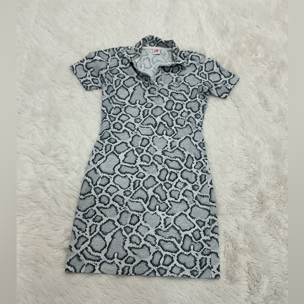 Lacoste- Women's Casual Snakeskin Polo Dress